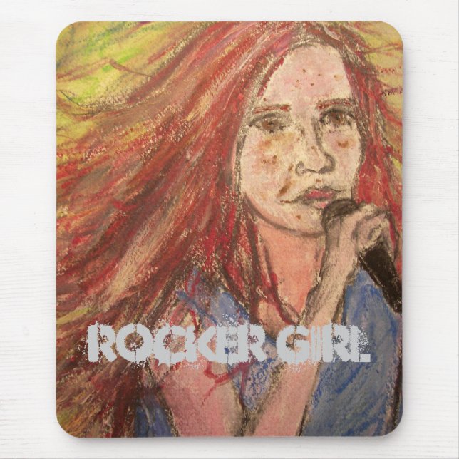 Mousepad Menina de Rocker mais legal (Frente)