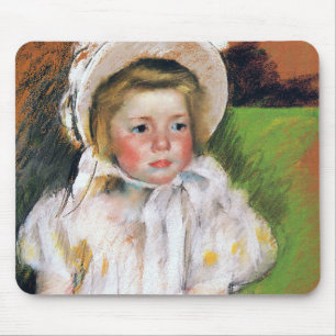 Mousepad Menina em um Bonnet Branco, Mary Cassatt