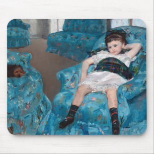 Mousepad Menina em uma cadeira azul, Cassatt