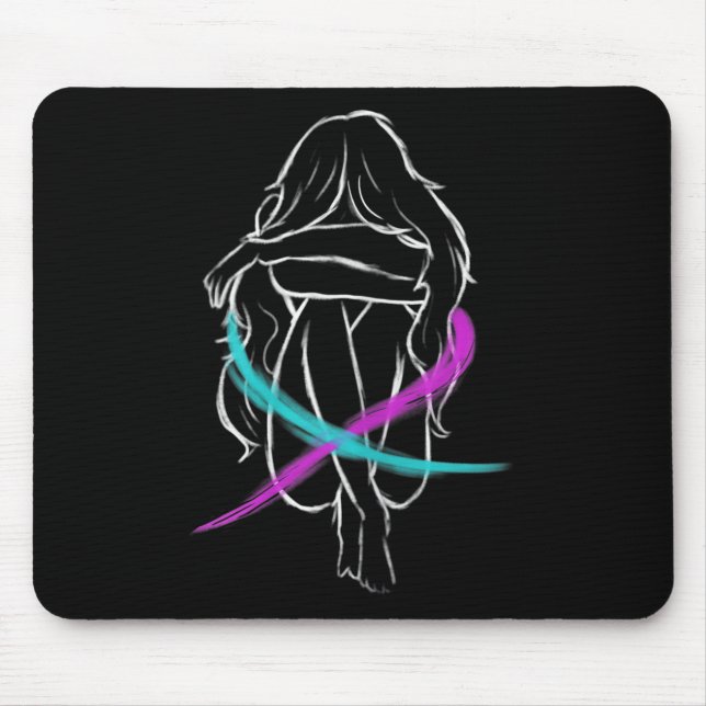 Mousepad Menina Está Chorando Protesto Suicida (Frente)