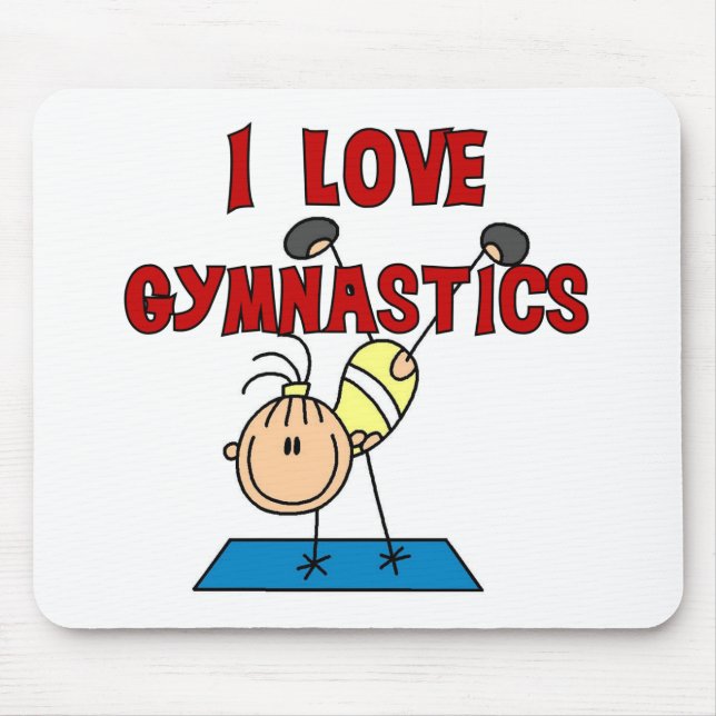 Mousepad Menina Eu Amo Ginástica (Frente)