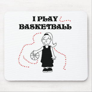 Mousepad Menina eu jogo o basquetebol