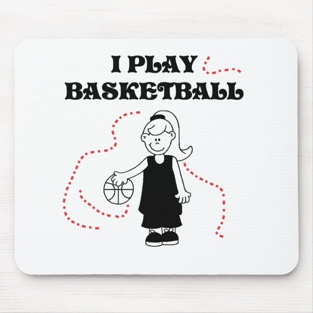 Mousepad Menina eu jogo o basquetebol (Frente)
