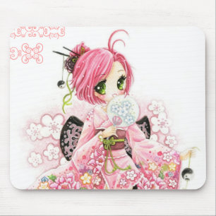 Mousepad Menina japonesa bonita no quimono