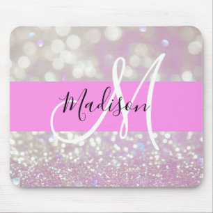 Mousepad Menina Lilac Shimmer Glitter Gelipifica Nome do Mo