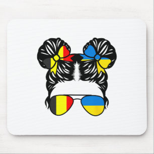 Mousepad Menina Meia Belga Meia Ucraniana Bélgica Crianças 