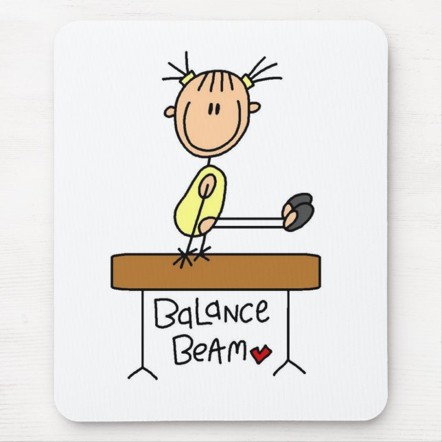 Mousepad Menina na Trave de Equilíbrio (Frente)