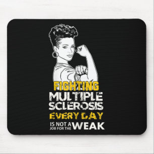 Mousepad Menina Negra Múltipla Esclerose Guerreira Forte Mu