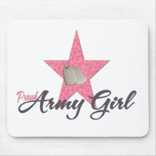 Mousepad Menina orgulhosa do exército