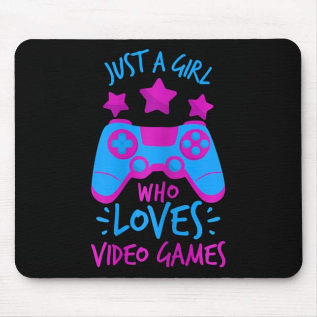 Mousepad Menina Que Adora Camisas De Jogo De Videos games P (Frente)