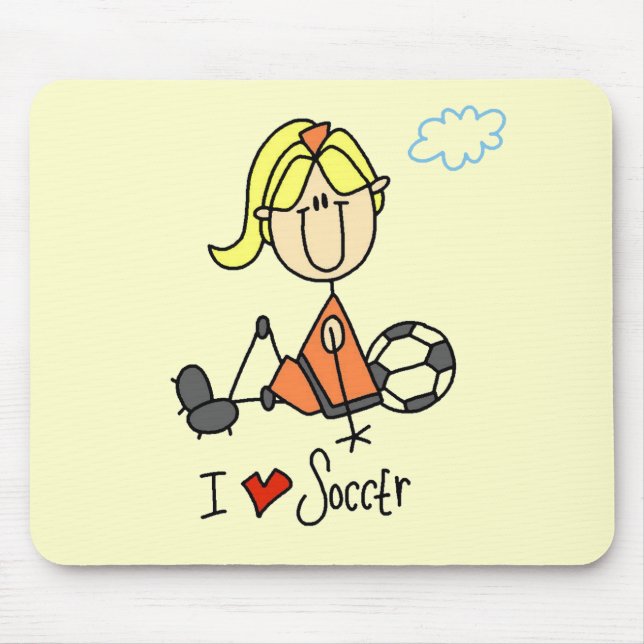 Mousepad Menina que adoro T-shirts e presentes (Frente)