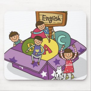 Mousepad Menina que está com os braços aumentados e o