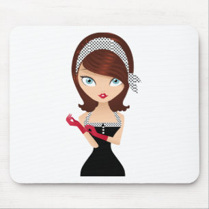 Mousepad Menina retro