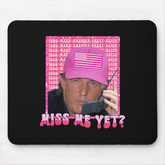 Mousepad Menina Rosa Mim Ainda Engraçada Trump 2024 Shirt G (Frente)