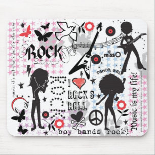 Mousepad Meninas da rocha & do rolo
