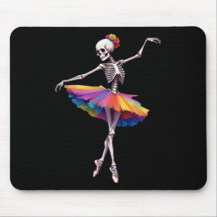 Mousepad Meninas Halloween Dançando Esqueleto Rainbow Lle
