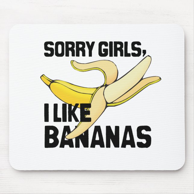 MOUSEPAD MENINAS PESAROSAS EU GOSTO DAS BANANAS - .PNG (Frente)