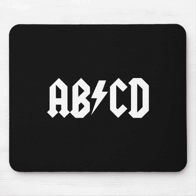 Mousepad Meninas Professoras ABCD Rock Graphic de volta a S (Frente)