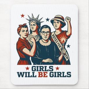 Mousepad Meninas Serão Feministas Mulheres Empoderadas