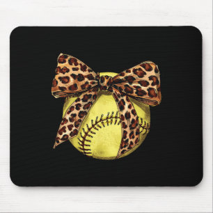 Mousepad Meninas Softll Leopardo Impressão Animal Arco Fita