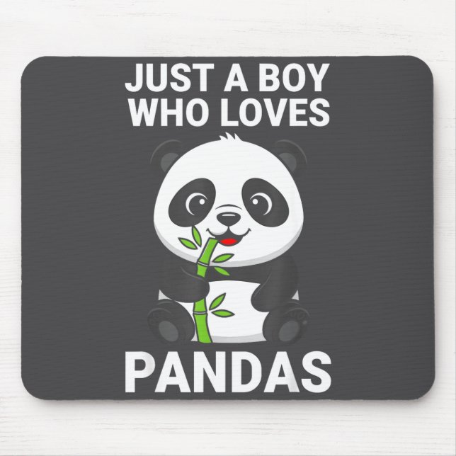 Mousepad Menino Bonito Ama Pandas (Frente)