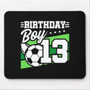 Mousepad Menino de 13 anos de futebol infantil aniversário