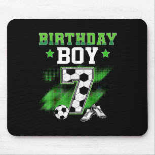 Mousepad Menino de 7 anos fazendo aniversário de 7 anos Fut