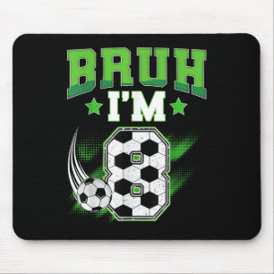 Mousepad Menino de 8 anos de idade fazendo aniversário de f