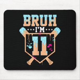 Mousepad Menino de Aniversário Beisebol Sorvete Gotejamento