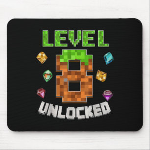 Mousepad Menino de Aniversário Nível 8 Desbloqueado Jogo de