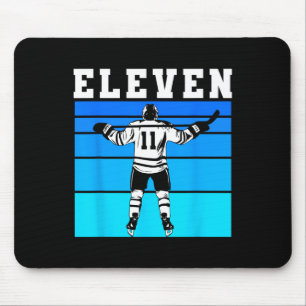 Mousepad Menino de Hóquei Aniversário de 11 anos Onze Hóque