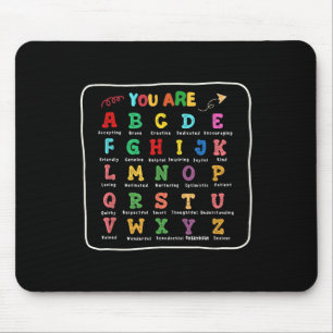Mousepad Menino De Volta à Escola Você É Letras Alfabeto Ap