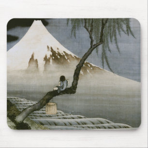 Mousepad Menino e Monte Fuji Hokusai, Belas Arte Japonesa