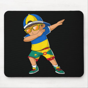Mousepad Menino Meio Ucraniano Grenadino Bandeira da Ucrâni