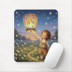 Mousepad Menino soltando um Lanternim Chinês