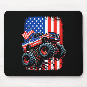 Mousepad Meninos Caminhão Monstro Bandeira Dos EUA Caminhão