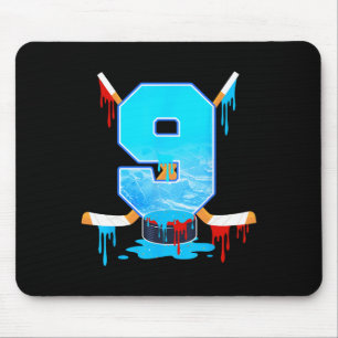 Mousepad Meninos de 9 Anos de Idade 9º Aniversário Hóquei n