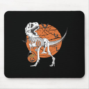 Mousepad Meninos de Halloween Dinossauro Esqueleto T Rex Ab