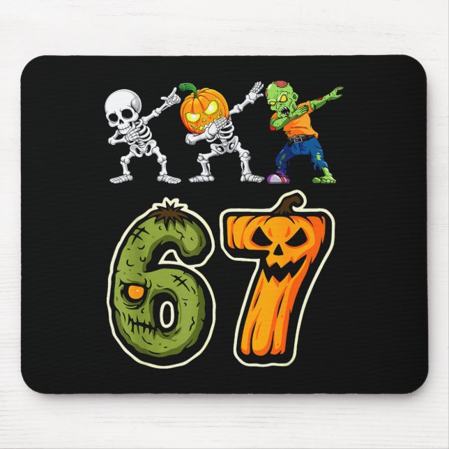 Mousepad Meninos de Halloween Fazendo Dabbing Seis Sete 67  (Frente)