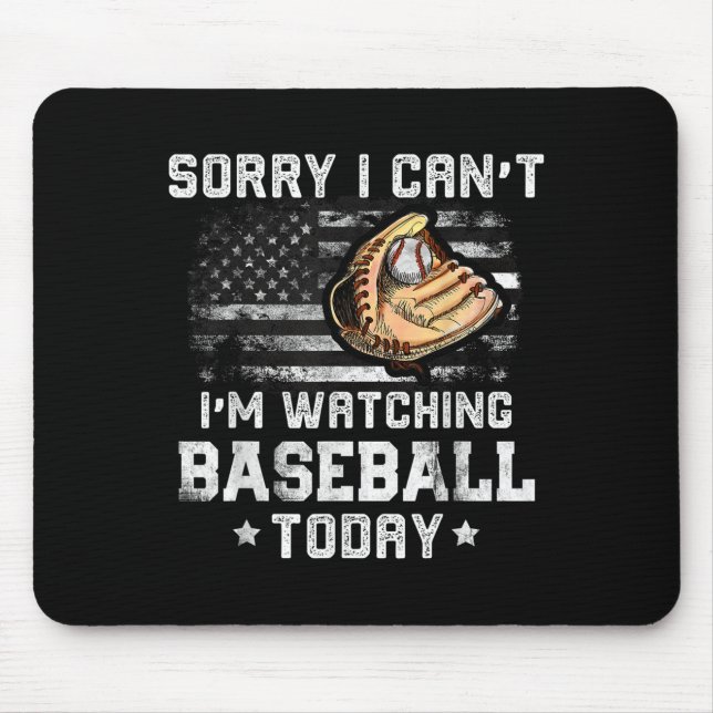 Mousepad Meninos Engraçados de Baseball, desculpe, não esto (Frente)