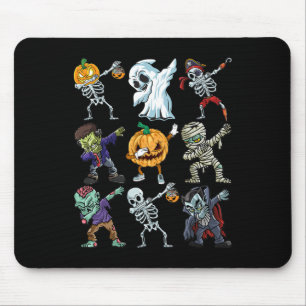 Mousepad Meninos Halloween Skeleton Jack O Lantern Zombie D