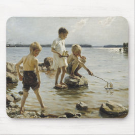 Mousepad Meninos tocando na praia (por Albert Edelsense)