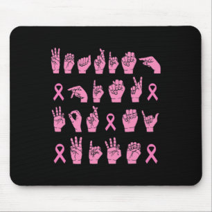 Mousepad Meninos Vestindo Rosa Para Minha Língua de Sinais 