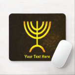 Mousepad Menorah Flame<br><div class="desc">Uma renderização digital da menorah judaica de sete ramificações (hebraico: מְ נ וֹ ה ‎). Personalize adicionando seu próprio texto. A menorah de sete ramificações, usada no santuário portátil montado por Moisés na selva e, mais tarde, no Templo em Jerusalém, tem sido símbolo do judaísmo desde a Antiguidade e é...</div>