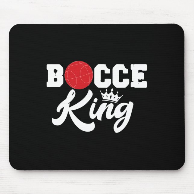 Mousepad Mens Bocce King Bocci Player - Lewn Ball Gam (Frente)