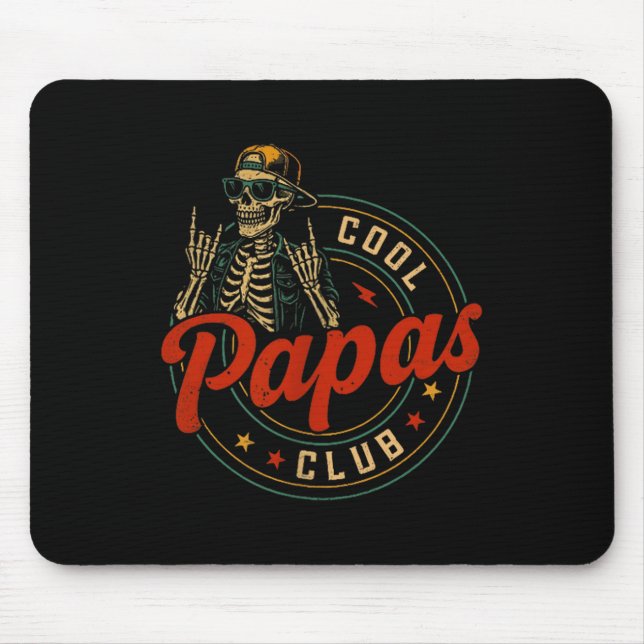 Mousepad Mens Cool Papas Club Pregnancy Announcement Cool P (Frente)