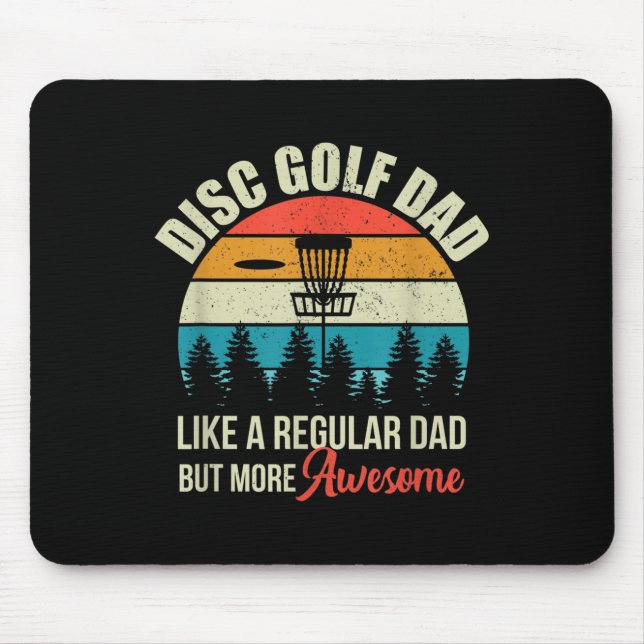Mousepad Mens Disk Golf Basket Cote Engraçado Disco Golf Pa (Frente)