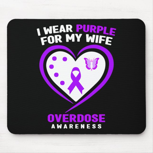 Mousepad Mens Eu Visto Roxo Para Minha Consciência Sobre So (Frente)