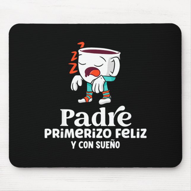 Mousepad Mens Funny Spanish Announcing Pregnancy Baby New D (Frente)
