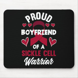 Mousepad Mens Orgulhosos Namorado De Doença Do Guerreiro De